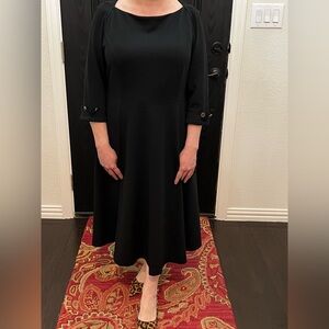 Elegant Black Midi Dress